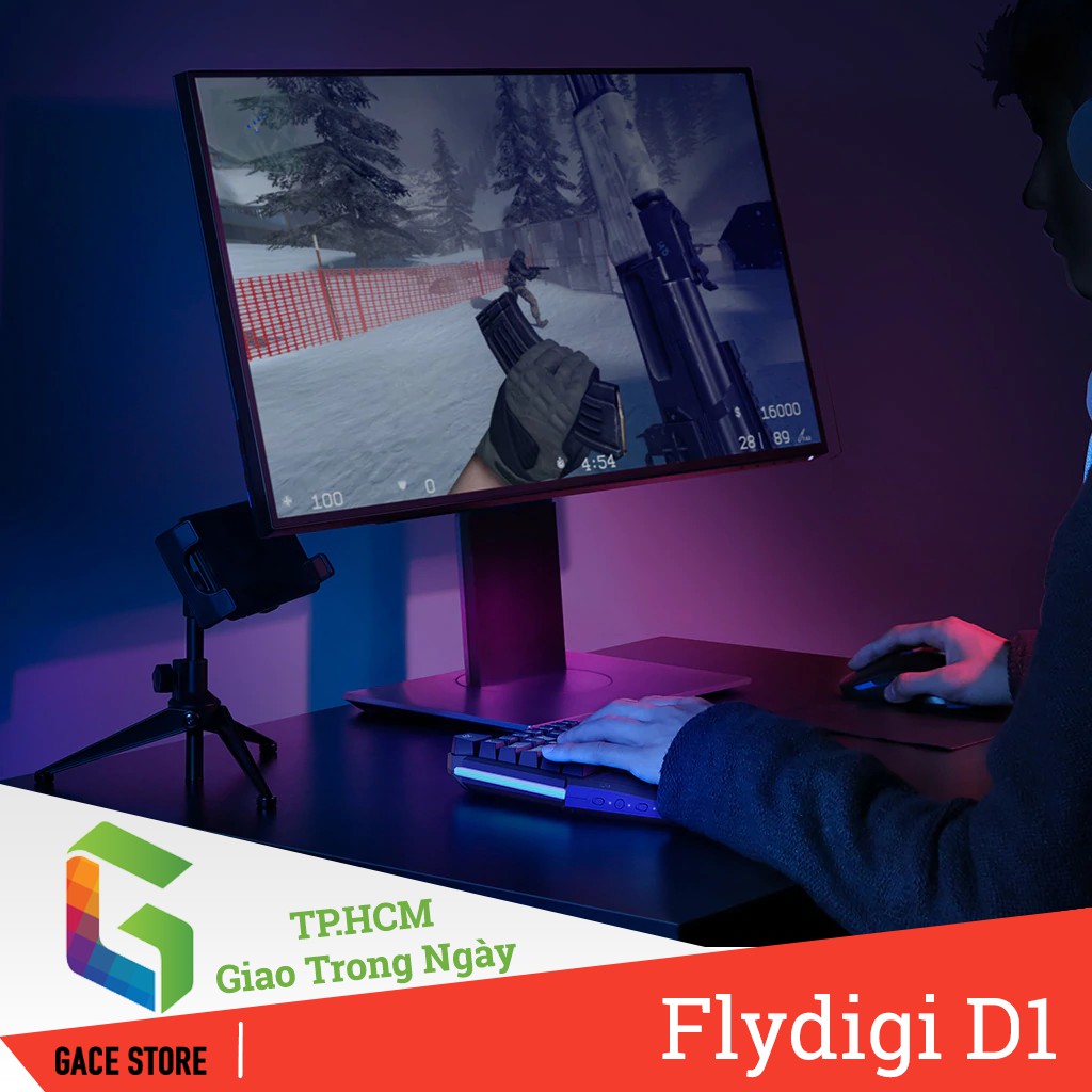 Combo Flydigi D1 + M1 | Combo Bàn phím cơ một tay Flydigi D1 dùng cho IOS, Android,PC và Chuột Flydigi M1