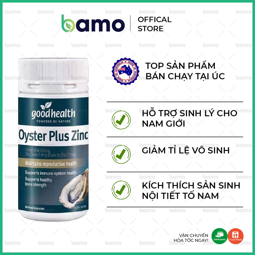 {Cam Kết Hàng Chính Hãng} Tinh Chất Hàu Cao Oyster Plus Zinc Goodhealth Của Úc - 60 Viên