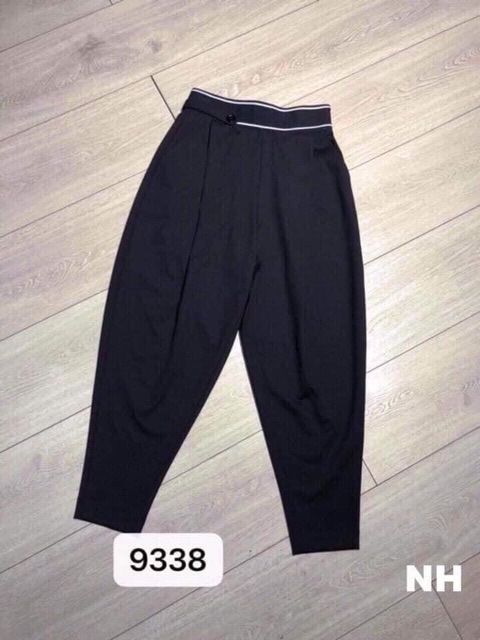 Quần Baggy Umi Hàn phối Cạp Chữ Sang Chảnh