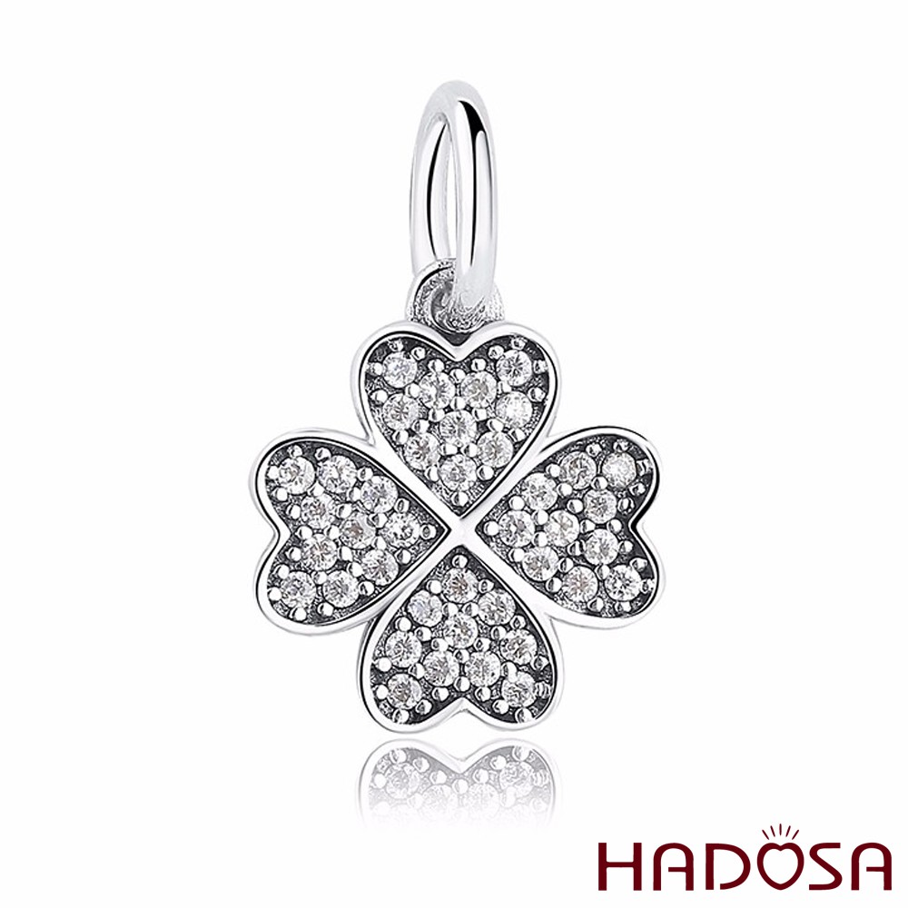 Charm cỏ 4 lá bạc 925 cao cấp Hadosa