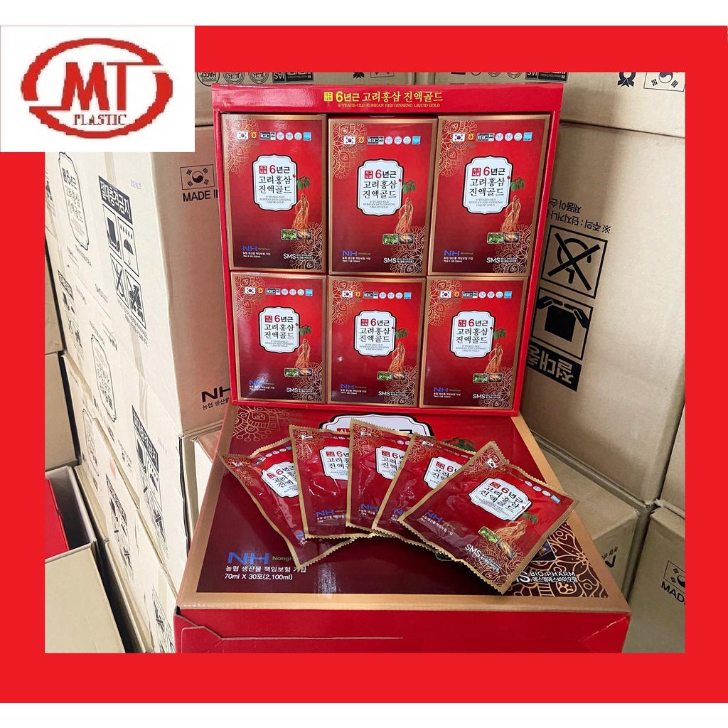 Nước uống Hồng sâm 6 năm tuổi NongHuyp hộp 30 gói *70ml