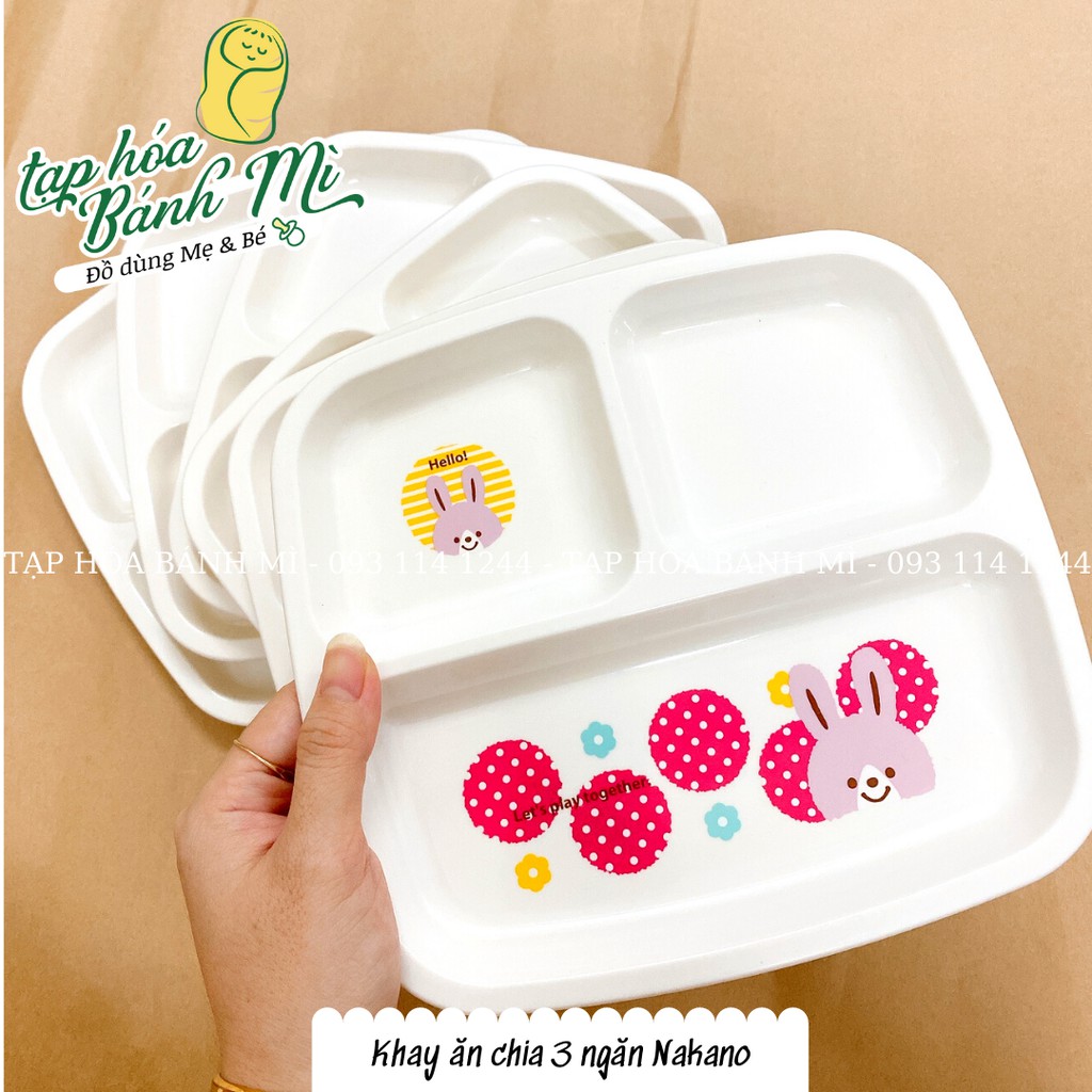 Khay ăn dặm chia 3 ngăn hình thú của Nakano nhiều mẫu
