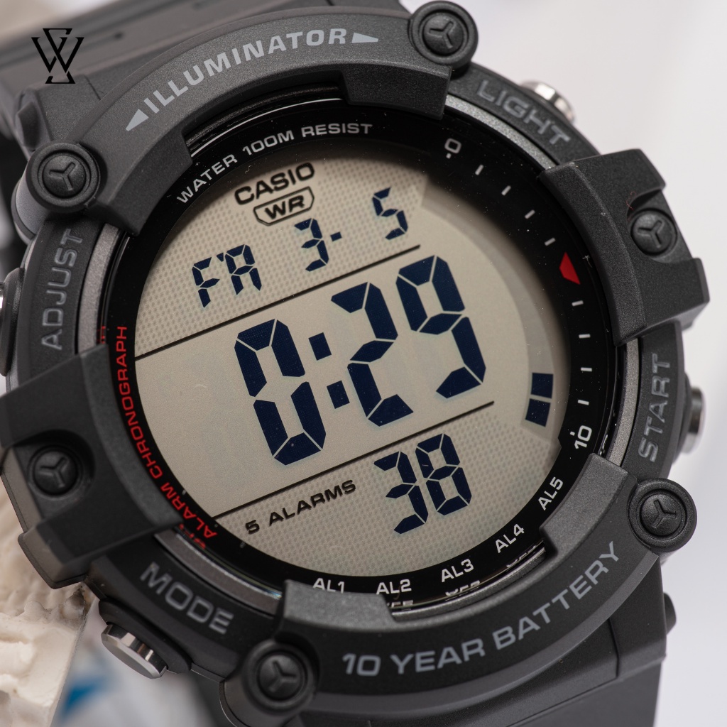 Đồng Hồ Điện Tử Nam Casio WATCHSTORE AE-1500WH-1AVDF Thiết Kế Mặt Kính Tròn 51mm, Vỏ Và Dây Đeo Nhựa