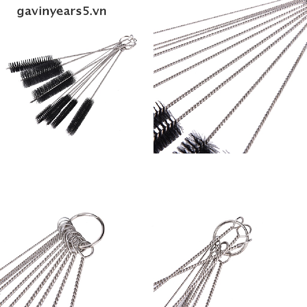 Set 10 cọ vệ sinh làm sạch bằng thép không gỉ độc đáo đa năng nhỏ gọn