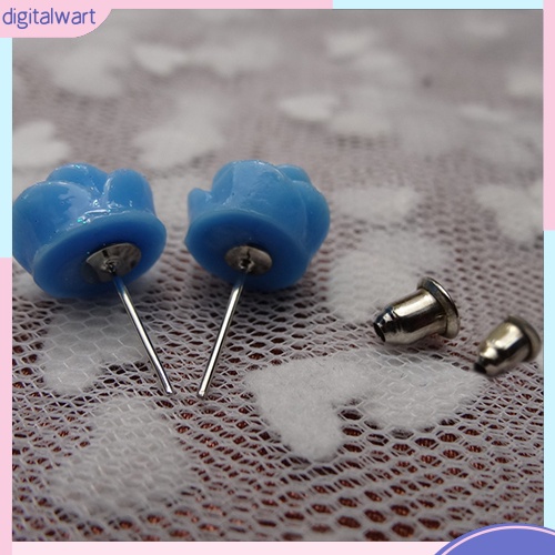 Set 12 Đôi Khuyên Tai Hình Hoa Hồng Xinh Xắn Dành Cho Nữ