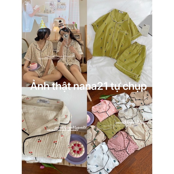 Set pijama xô đũi (nhiều màu nhiều hình)