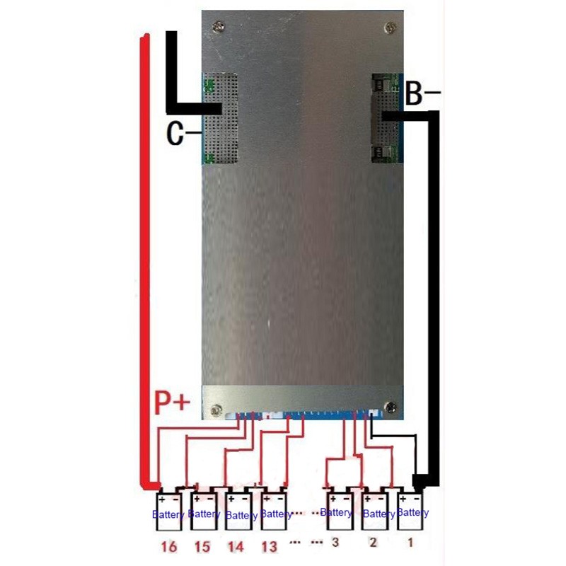 Bảng mạch cân bằng 16s Bms bảo vệ cho pin lithium 3.2V 48V