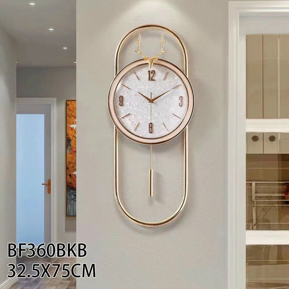 Đồng Hồ Treo Tường Trang Trí-Mã 360-Kt 75x32cm-phong cách Bắc Âu-đơn giản,sang trọng,bền, đẹp,giá rẻ-quà tặng ý nghĩa