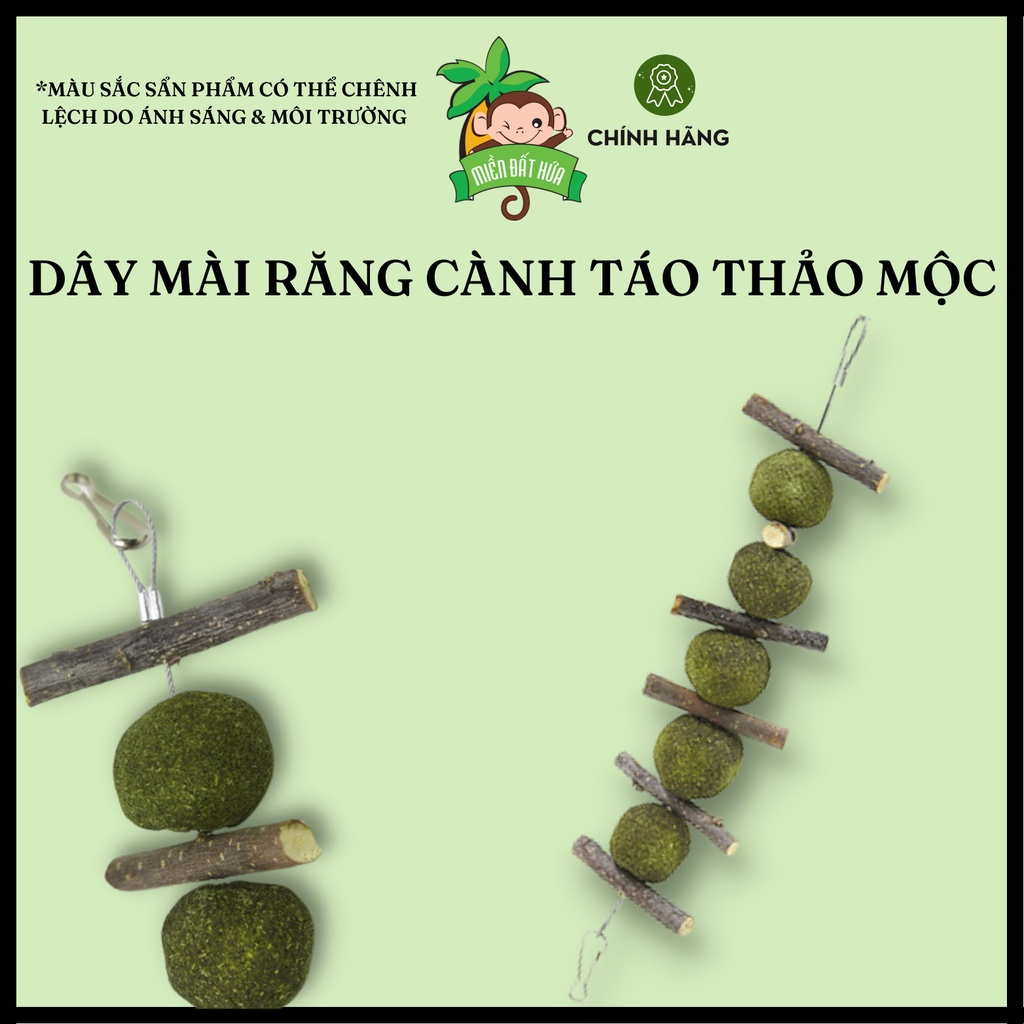Mài răng thỏ bọ - Dây mài răng thảo mộc + cành táo thơm ngon bổ dưỡng dành cho hamster, thỏ, bọ, chinchilla, rat,...