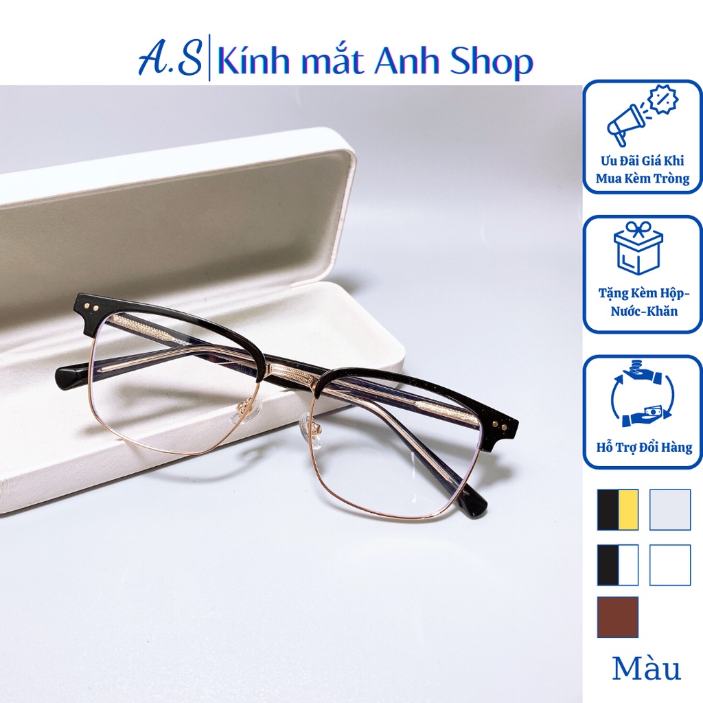 Gọng kính nam nữ chất liệu kim loại bền cứng cáp 9083