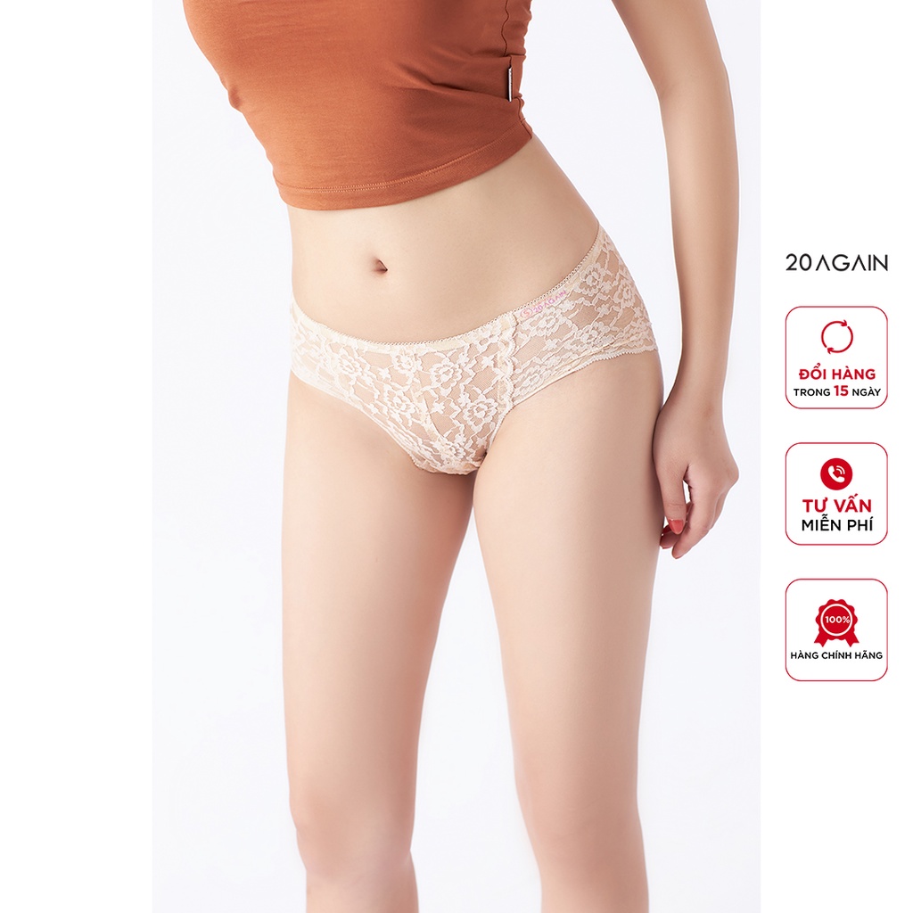 Quần lót ren nữ 20AGAIN, kháng khuẩn, thiết kế sexy, tôn vòng 3 QUA0096 | BigBuy360 - bigbuy360.vn