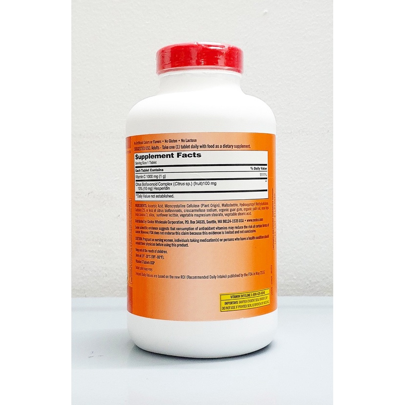 Viên Uống Bổ Sung Vitamin C 1000 mg chai 500 viên hãng Kirkland từ Mỹ