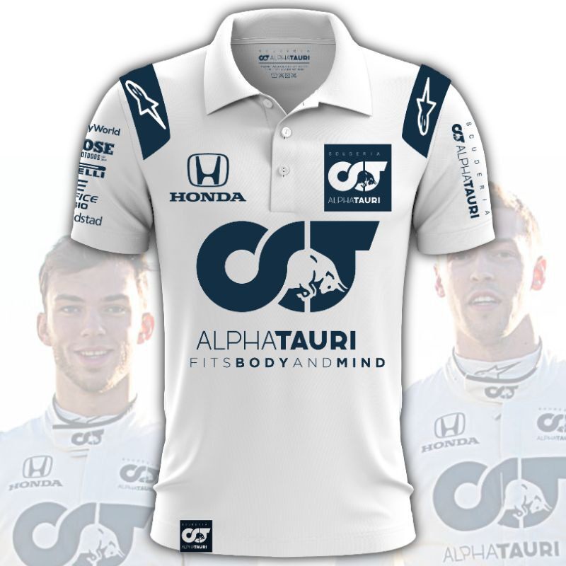 Áo Thun Polo Tay Ngắn In Logo Xe Đua Honda Red Bull F1 Thời Trang Cho Nam