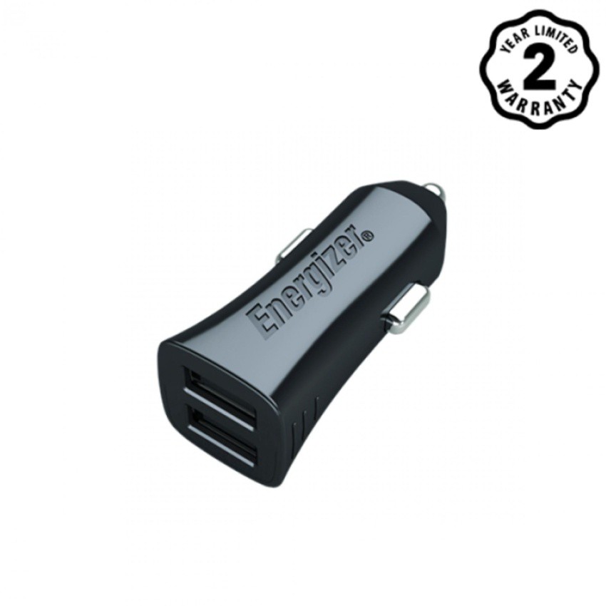 Sạc Ô tô Energizer UL 2 cổng USB 4.8A - DCA2DUBK3 cho xe hơi (Đen)
