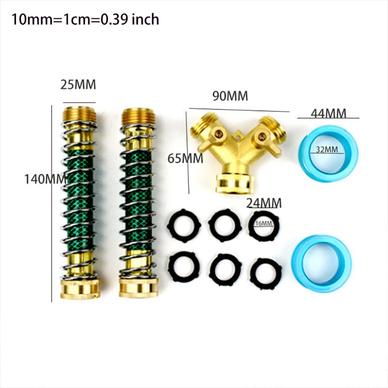 Bộ Đầu Nối Ống Nước 2 Chiều Bằng Đồng Thau Chống Kích Ứng Tiện Dụng Cho Sân Vườn