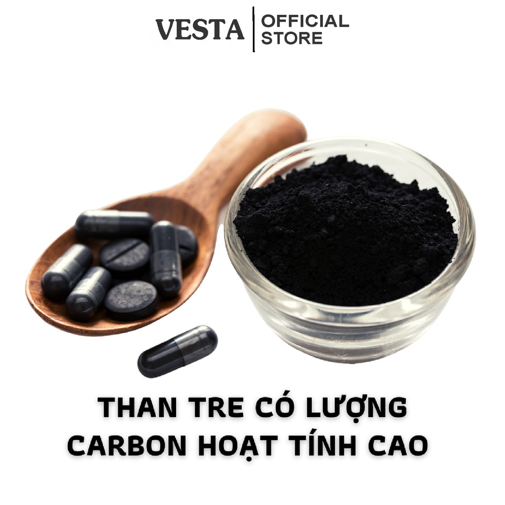 Bột Than Tre Hoạt Tính Nguyên Chất Vesta 100gr