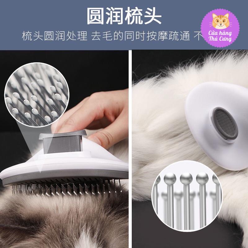 Lược chải lông chó mèo Lược nút bấm lớn chính hãng đóng hộp gỡ rối cho chó mèo