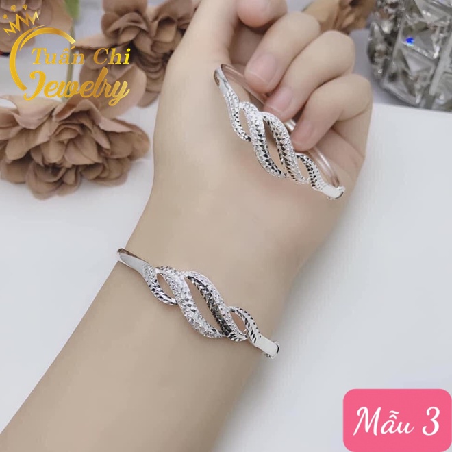 🍁 FREESHIP 🍁 Lắc Tay Bạc Nữ, Vòng Tay Nữ Kiểu Dáng Kiềng Cứng, Mẫu Trẻ Trung, Đa Dạng