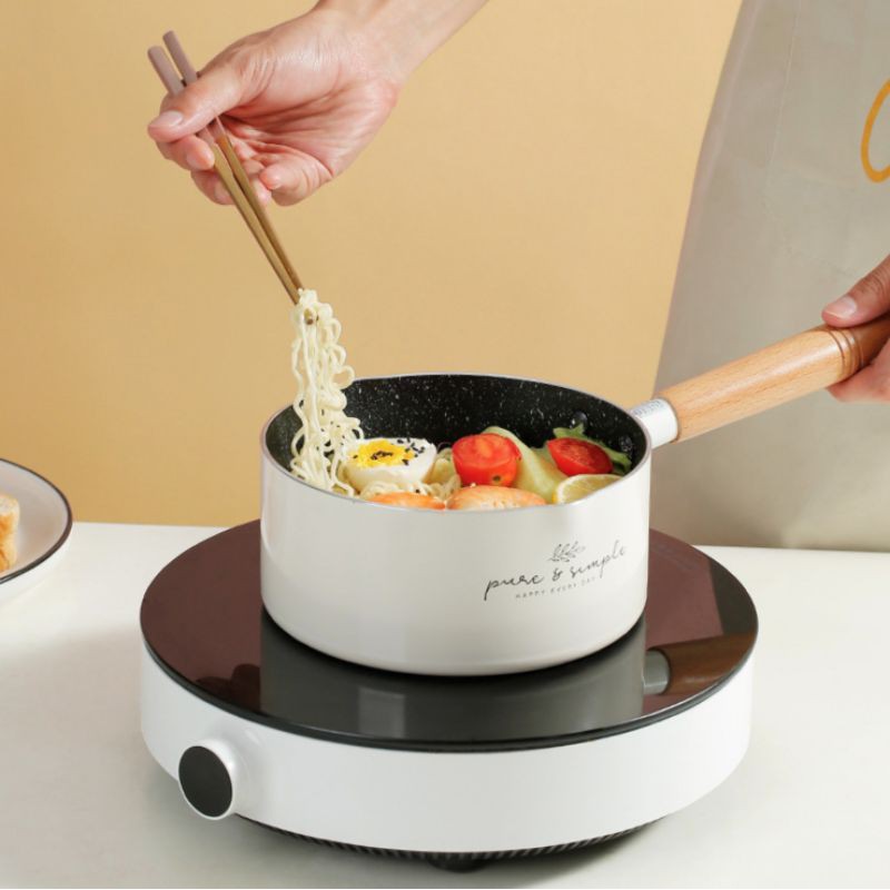 Chảo đá chống dính cao cấp mini Simple thông minh gia dụng đặc biệt Decor nhà bếp phong cách Nhật đá maifan Lenhome