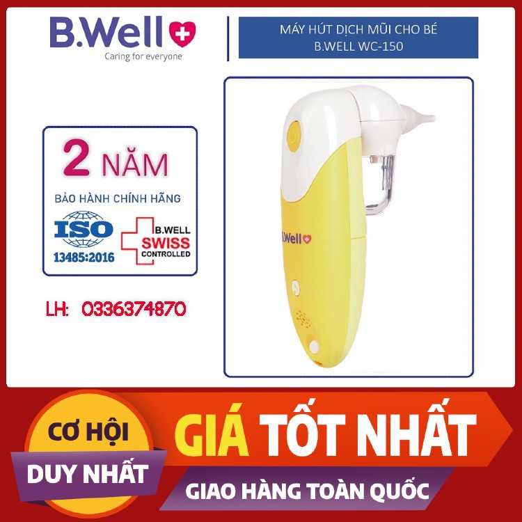 Máy Hút Mũi Pin B.well WC 150 | Sản Xuất Tại Thụy Sĩ