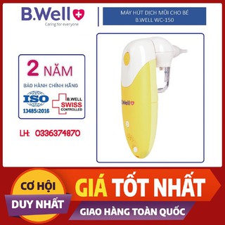 [CHÍNH HÃNG BH 2 NĂM] Máy Hút Mũi Pin B.well WC 150 | Sản Xuất Tại Thụy Sĩ