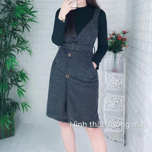Sét yếm áo tay dài