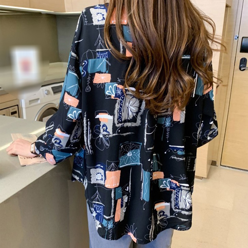 Áo Thun Tay Dài In Họa Tiết Độc Đáo Thời Trang Dễ Phối Đồ Cho Nữ