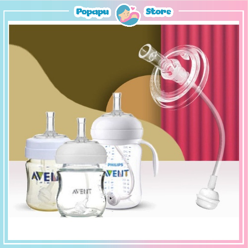 Ống hút bình sữa cho bé chống sặc, chống đầy hơi -  Popapu store