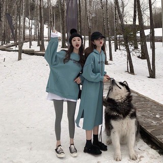 (Hot)Ảnh thật 3 hình cuối-Set đồ đôi bạn thân mùa thu đông Ulzzang