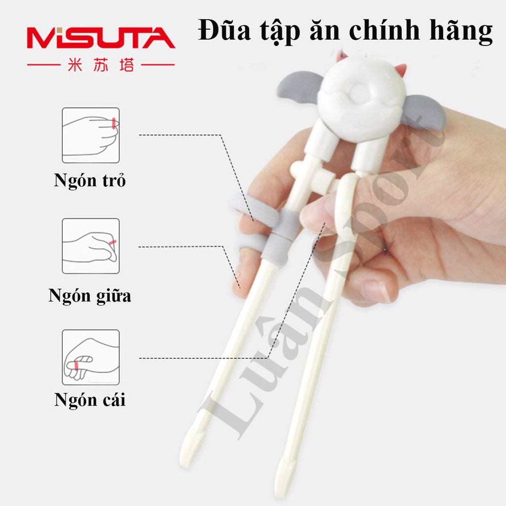 Đũa tập ăn Chính hãng Misuta - đũa tập ăn xỏ ngón cho bé tập gắp