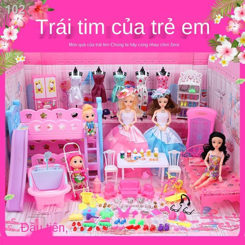 gói đồ cưới cao cấp Barbie công chúa trẻ em váy cưới tạp dề hộp quà sinh nhật quà tặngD