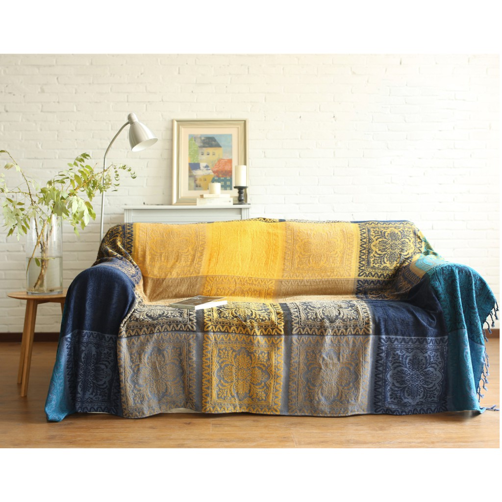 Thảm phủ ghế sofa phong cách Color Block