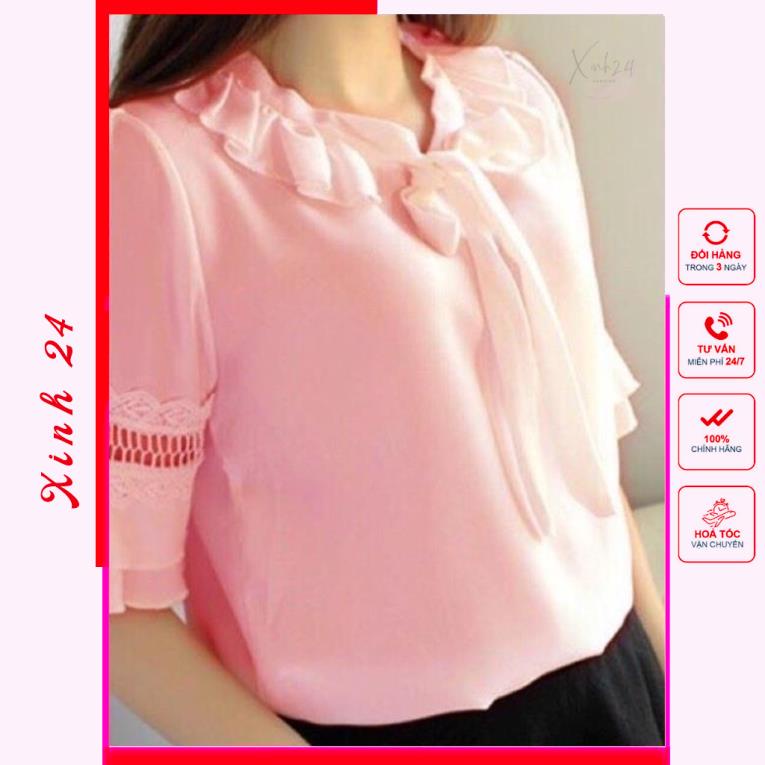 Áo kiểu nữ tay phối ren phong cách Hàn Quốc thời trang cho nữ | BigBuy360 - bigbuy360.vn