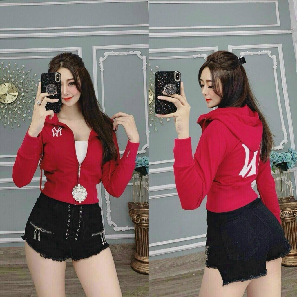 Áo Khoác nữ cá tính - logo thêu