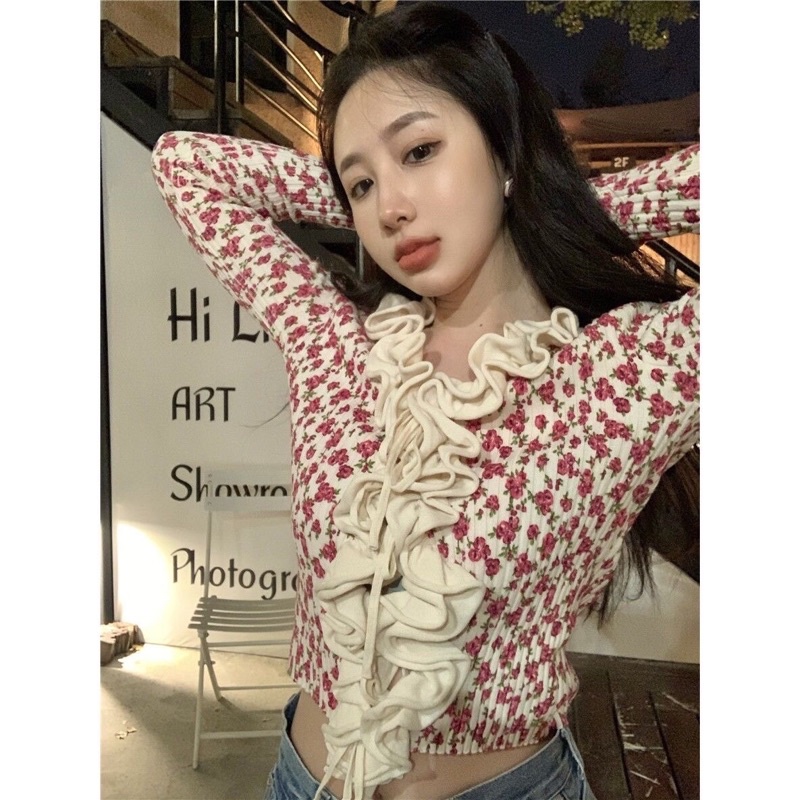 [ORD]ÁO HOA HỒNG PHONG CÁCH PHƯƠNG TÂY CỔ ĐIỂN