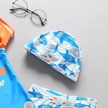 BÁN LẺ -Mũ bơi trẻ em họa tiết sinh động tươi tắn - Mũ bơi trẻ em nhanh khô đàn hồi không thấm nước -COCHUNHOCHUYENSI