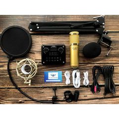 Combo Mic Ami BM900 Kèm Soundcard HF6000