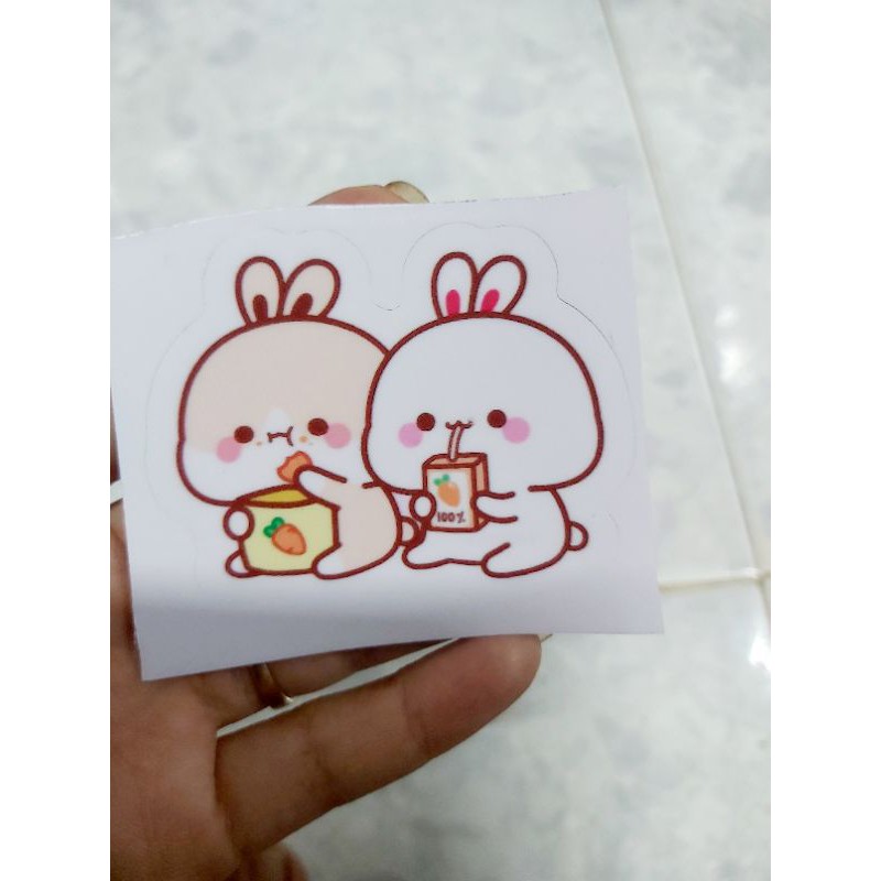 Tem Decal Hình Thú Cute Lộn Xộn Dán Xe Nón Giá Rẻ