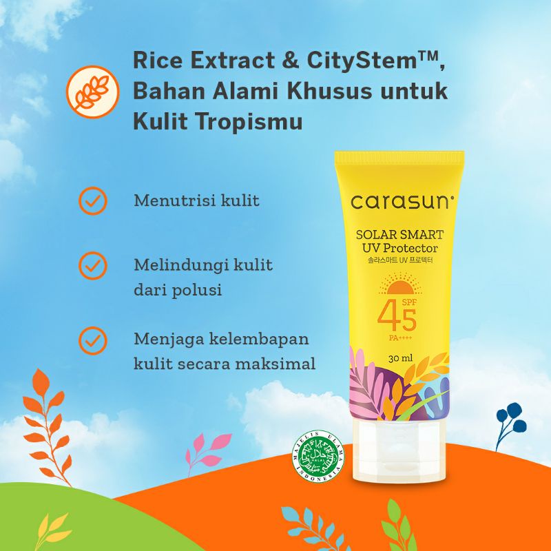 Kem Chống Nắng Carasun Chống Tia UV Thông Minh SPF 45 PA+++++30Ml