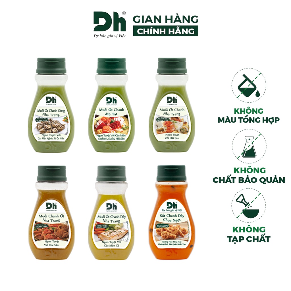 Muối ớt chanh Nha Trang DH Foods gia vị nước sốt chấm hải sản đồ nướng 120/200gr