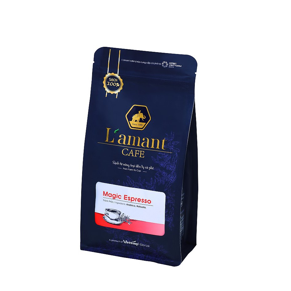 Cà phê rang nguyên hạt Magic 250gr - L'amant Café Magic Espresso