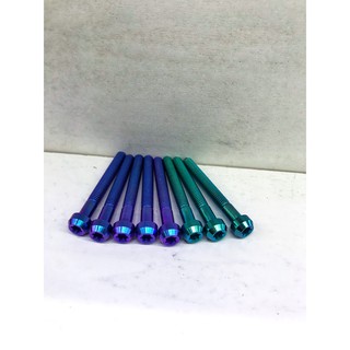 Ốc  6li  titanium  GR5 ĐẦU TRỤ 6 LY  XANH TÍM  ,  XANH LỤC BẢO  XANH LAM   -  đồ chơi xe máy nhập khẩu