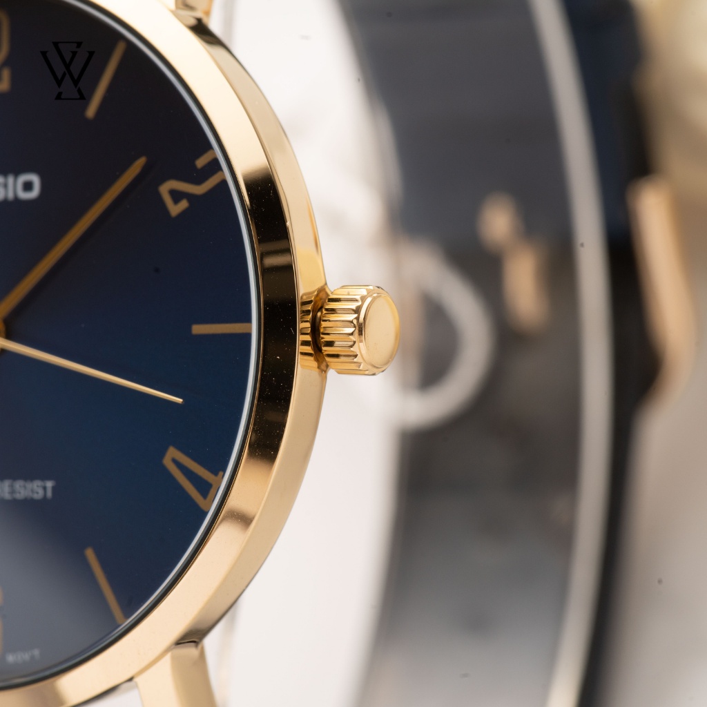 Đồng Hồ Quartz Nam Casio WATCHSTORE MTP-VT01GL-2B2UDF Thiết Kế Kính Khoáng 40mm, Dây Đeo Da Và Vỏ Thép Không Gỉ