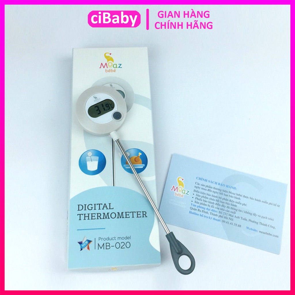 Nhiệt kế đo sữa Moaz BeBe - đo nhiệt độ sữa, nước tắm, đồ ăn dặm