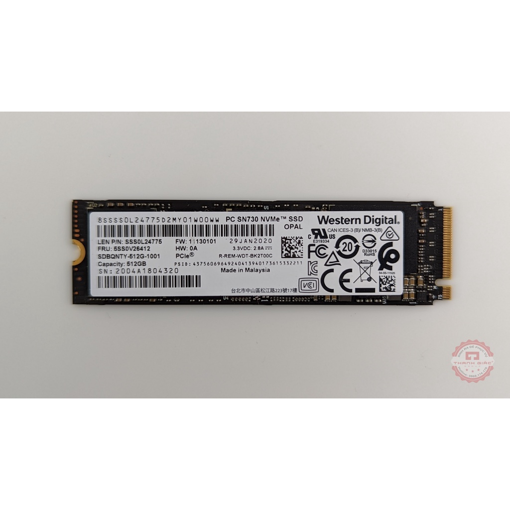 Ổ Cứng SSD Western Digital Black SN730 PCIe Gen3 x4 NVMe M.2 500GB SDBQNTY-512G - Bảo Hành 3 Năm