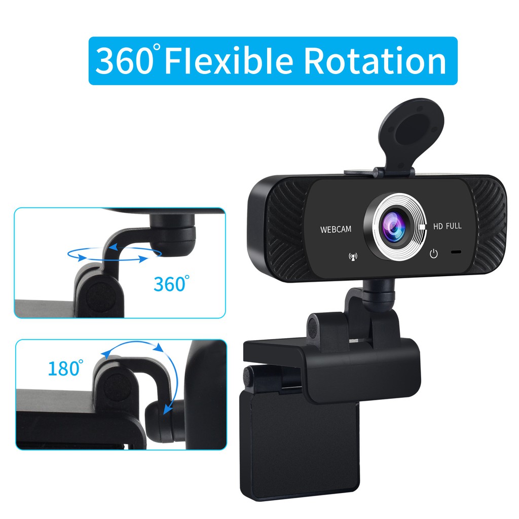 Webcam EVEBOT USB 1080p tự động lấy nét kèm mic chất lượng cao | BigBuy360 - bigbuy360.vn