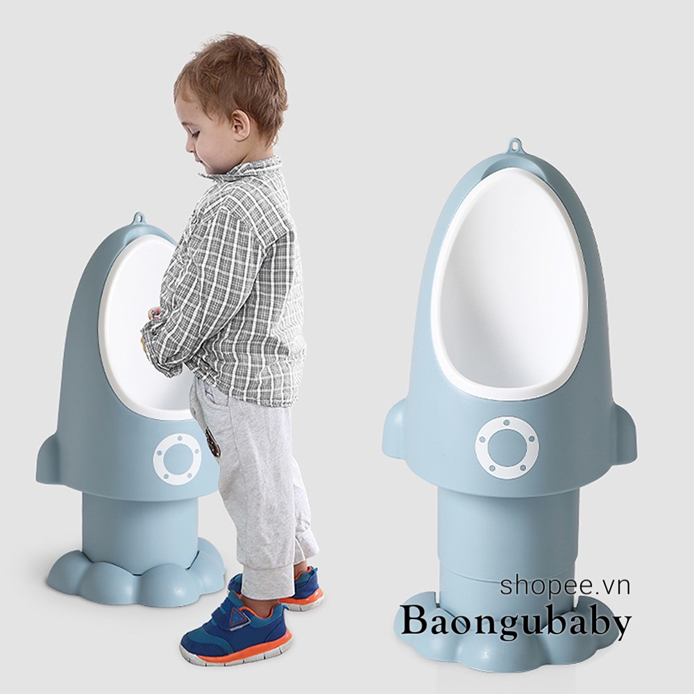 |Baongubaby| Bô cho bé trai đi vệ sinh Holla - bô vệ sinh đứng, treo tường cho bé trai hình tên lửa