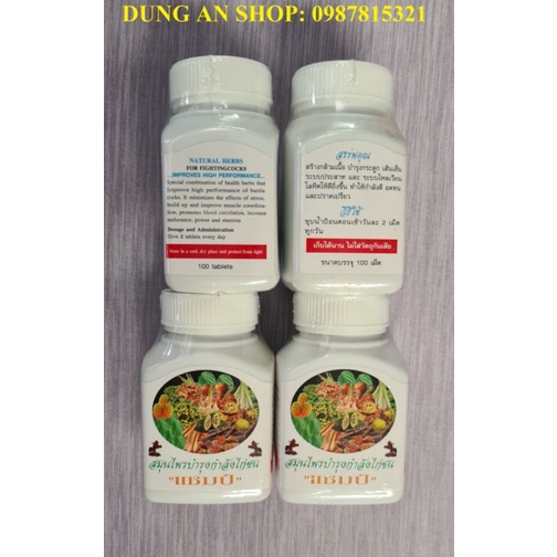 Vitamin Rau Củ Quả Cho Gà Đá Hộp 100 Viên, Bổ sung Chất sơ, Vitamin C, giải nhiệt, chống táo bón.