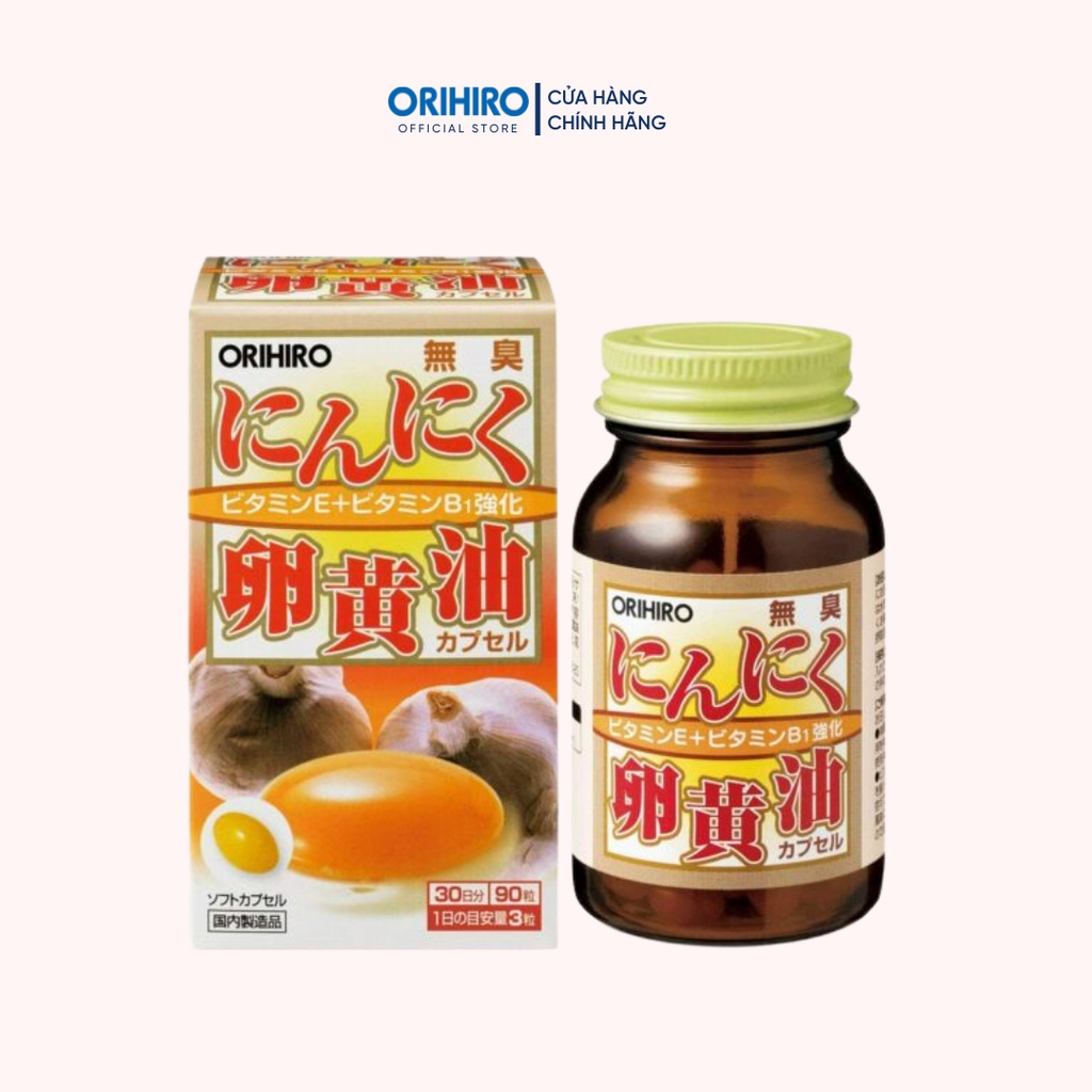 Viên uống lòng đỏ trứng tỏi không mùi Orihiro 90 viên