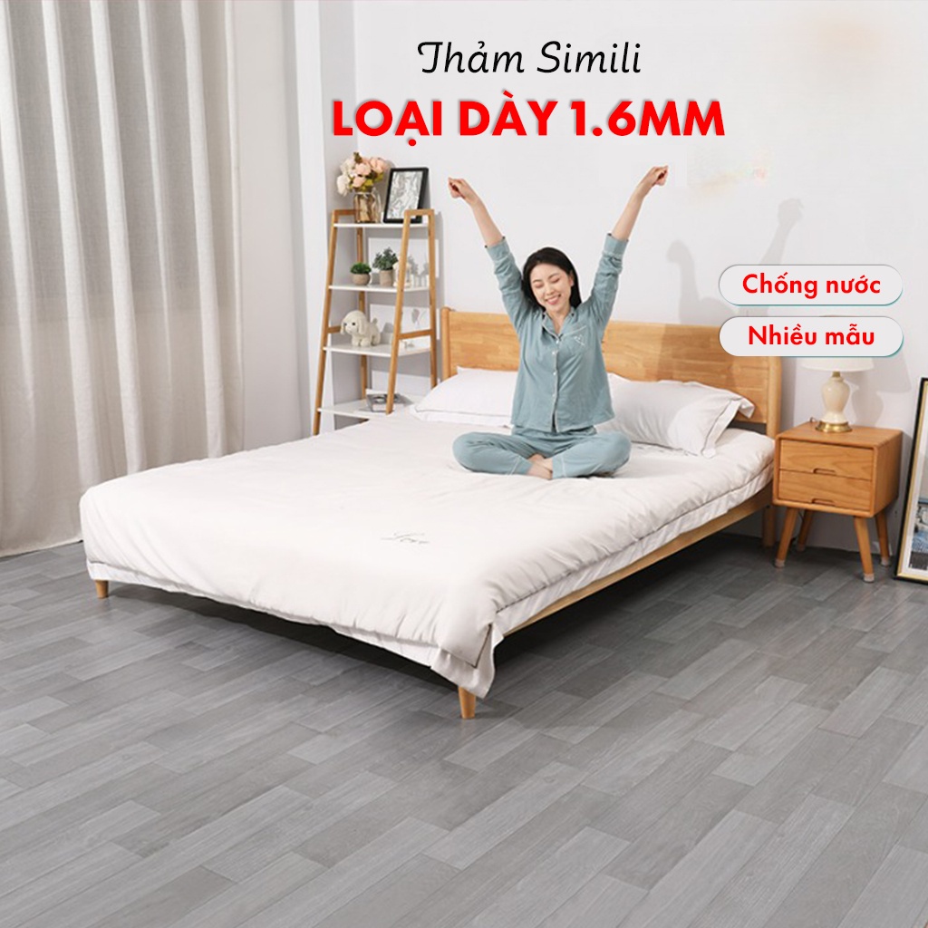 Simili lót sàn nhà loại dày xốp 1.6mm pvc chống nước nhiều mẫu đẹp giá rẻ